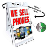 We Sell Phones A-Frame Signs, Decals, or Panels