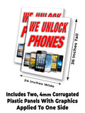We Unlock Phones A-Frame Signs, Decals, or Panels