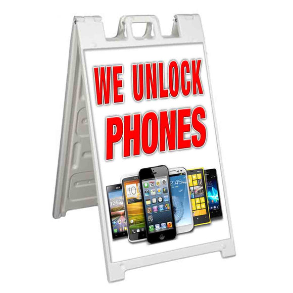 We Unlock Phones A-Frame Signs, Decals, or Panels