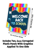 Welcome Back To School A-Frame Signs, Decals, or Panels