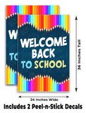 Welcome Back To School A-Frame Signs, Decals, or Panels