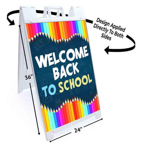 Welcome Back To School A-Frame Signs, Decals, or Panels