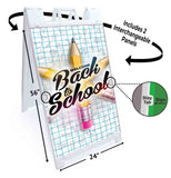 Welcome Back to School A-Frame Signs, Decals, or Panels