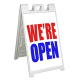 We're Open A-Frame Signs, Decals, or Panels