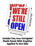We're Still Open A-Frame Signs, Decals, or Panels