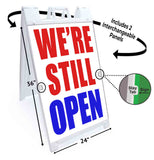 We're Still Open A-Frame Signs, Decals, or Panels