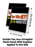 Wifes Hot Window Tint A-Frame Signs, Decals, or Panels