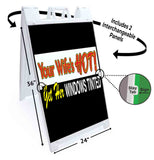 Wifes Hot Window Tint A-Frame Signs, Decals, or Panels
