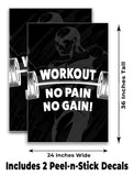Workout No Pain No Gain A-Frame Signs, Decals, or Panels