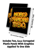 World Famous BBQ A-Frame Signs, Decals, or Panels