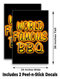 World Famous BBQ A-Frame Signs, Decals, or Panels