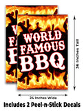 World Famous BBQ A-Frame Signs, Decals, or Panels