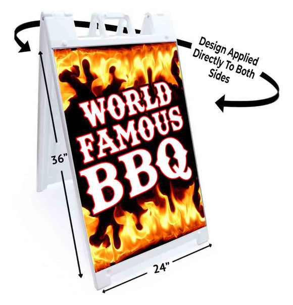 World Famous BBQ A-Frame Signs, Decals, or Panels