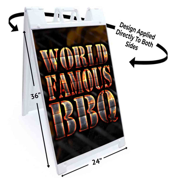 World Famous BBQ A-Frame Signs, Decals, or Panels