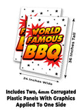 World Famous BBQ A-Frame Signs, Decals, or Panels