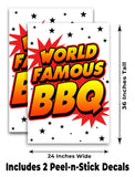 World Famous BBQ A-Frame Signs, Decals, or Panels