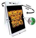 World's Best BBQ A-Frame Signs, Decals, or Panels