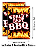 Worlds Best BBQ A-Frame Signs, Decals, or Panels