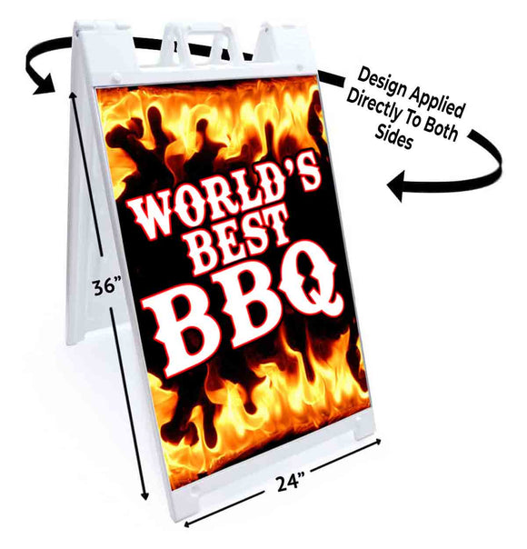 Worlds Best BBQ A-Frame Signs, Decals, or Panels