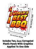 World's Best BBQ A-Frame Signs, Decals, or Panels