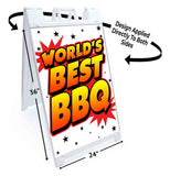 World's Best BBQ A-Frame Signs, Decals, or Panels