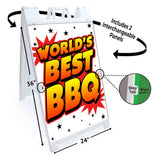 World's Best BBQ A-Frame Signs, Decals, or Panels