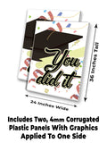 You Did It Grad Cap A-Frame Signs, Decals, or Panels