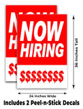 Now Hiring $$$$$ A-Frame Signs, Decals, or Panels
