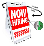 Now Hiring $$$$$ A-Frame Signs, Decals, or Panels