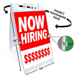 Now Hiring $$$$$ A-Frame Signs, Decals, or Panels