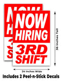 Now Hiring 3rd Shift A-Frame Signs, Decals, or Panels