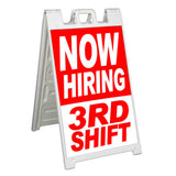 Now Hiring 3rd Shift A-Frame Signs, Decals, or Panels