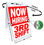 Now Hiring 3rd Shift A-Frame Signs, Decals, or Panels