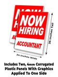 Now Hiring Accountant A-Frame Signs, Decals, or Panels