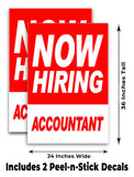 Now Hiring Accountant A-Frame Signs, Decals, or Panels