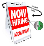 Now Hiring Accountant A-Frame Signs, Decals, or Panels