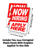 Now Hiring Apply Here A-Frame Signs, Decals, or Panels