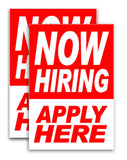 Now Hiring Apply Here A-Frame Signs, Decals, or Panels