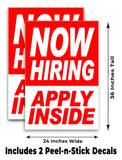 Now Hiring Apply Inside A-Frame Signs, Decals, or Panels