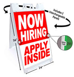 Now Hiring Apply Inside A-Frame Signs, Decals, or Panels