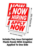 Now Hiring Apply Now A-Frame Signs, Decals, or Panels