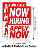 Now Hiring Apply Now A-Frame Signs, Decals, or Panels