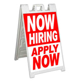 Now Hiring Apply Now A-Frame Signs, Decals, or Panels