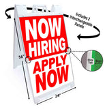 Now Hiring Apply Now A-Frame Signs, Decals, or Panels