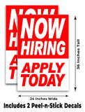 Now Hiring Apply Today A-Frame Signs, Decals, or Panels