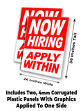 Now Hiring Apply Within A-Frame Signs, Decals, or Panels