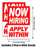 Now Hiring Apply Within A-Frame Signs, Decals, or Panels