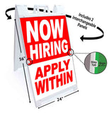 Now Hiring Apply Within A-Frame Signs, Decals, or Panels