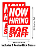 Now Hiring Bar Staff A-Frame Signs, Decals, or Panels