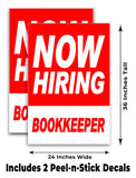 Now Hiring Bookkeeper A-Frame Signs, Decals, or Panels